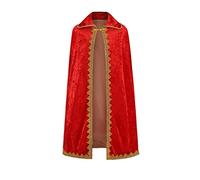 Proumhang Kids King Robe Boys Prince Halloween Cloak Cape Children's Double Layer King Cape Christmas Masquerade Carnival Cosplay Accessories Fancy Dress Costumes M