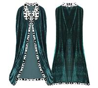 Proumhang King's Robe Prince Cloak King's Cape Adult Halloween Carnival Christmas Medieval Costumes Green