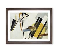 Proun 19d By El Lissitzky Classic Painting Framed Print | A2 Walnut Framed Wall Art | Ready to Hang | Classic Historical Picture | Living Room Bedroom Lounge Office