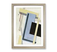 Proun 4B By El Lissitzky Classic Painting Framed Print | A3 Oak Framed Wall Art | Ready to Hang | Classic Historical Picture | Living Room Bedroom Lounge Office