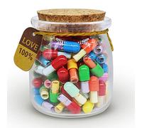 Prounion Capsule Letters Message in a Glass Bottle, 100 PCS Capsule Note Messages Pills for Boyfriend/Girlfriend, Love Capsule Letter Message for Anniversary Birthday Valentines Mother's Day