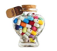 Prounion Capsule Letters Message in a Glass Bottle, Cute Capsule Note Messages Pills for Boyfriend/Girlfriend, Love Capsule Letter Message for Anniversary Birthday Valentines Mother's Day, 100PCS