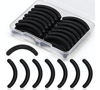 PROUSKY 30 Pieces Eyelash Curler Refills Silicone Rubber Black Lash Curler Refill Pads Replacement Makeup Tools for Universal Eyelash Curler with a Clear Storage Box Fits All Eye Shapes