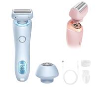 Proustore Razor, Silkbabe On The Go Lady Shaver, Portable Shaver, 2 in 1 Electric Shaver Razors for Women, Razor Epilator, Trimmer for Women Wet Dry (Blue)