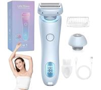 Proustore Razor, The Glide Pro 3.0 Razor for Women, 2-in-1 Electric Lady Shaver with Removable Head, Waterproof Wet & Dry, for Leg Arm Underarm Bikini Area (Blue)