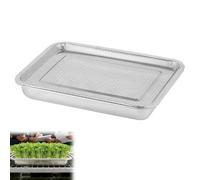 prouting Tray - Reusable Cultivation Tool | Stainless Steel Plant Germination Trays For Beans Lettuce Leaves Wheatgrass Hydroponics Indoor Gardening