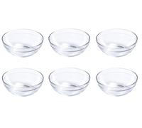 Provance 6 x glass bowls, diameter 9 cm, glass bowls, dip bowl, dessert bowl, tapas bowl, versatile for tapas, desserts and snacks, perfect serving bowls, modern and stackable
