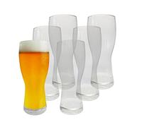 Provance Beer Glasses, 6 Pack, 500 ml, Glass, Dishwasher Safe