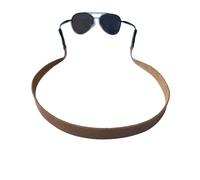 PROVBORN Full-grain Leather Glasses Strap Handmade Sports Sunglasses Eyeglasses Holders Around Neck Gifts for Men Women, Coffee Bean Brown, Average