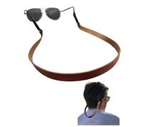 PROVBORN Glasses Strap Holder Retainer Leather Sunglasses Eyeglasses Strap Holders Around Neck Handmade Gifts for Men Women, Italian Brown, Average
