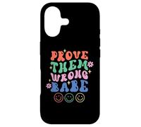 Prove Them Wrong Babe Retro Wavy Text Groovy Case for iPhone 17