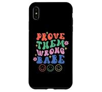 Prove Them Wrong Babe Retro Wavy Text Groovy Case for iPhone XS Max