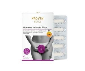 Proven Biotics Women’s Intimate Flora | 30 Probiotic Capsules | 20 Billion Live Bacteria with Lactobacillus & Vitamins A D | for The Vaginal & Gut Microbiomes