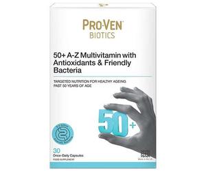 ProVen Probiotics 50plus A-Z Multivitamins With Antioxidants and Friendly Bacteria - 30 Capsules