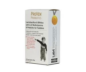 Proven Probiotics Lactobacillus & Bifidus with A-Z Multivitamins & Prebiotic for Toddlers 30 days supply 60g