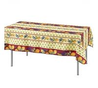 Provençal Rectangular Stain-Resistant Tablecloth 150 x 240 cm Lemon Red 100% Polyester
