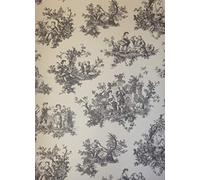 Provencale Black Toile De Jouy Wallpaper 6124