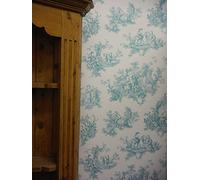 Provencale Toile De Jouy Wallpaper Teal 6115