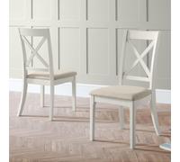 Provence Dining Chair - Set of 2 - Cross Back - Grey