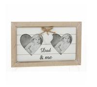 Provence Double Heart Photo Frame - Dad & Me