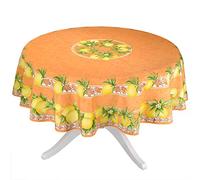 Provence Imports Citrus Orange French Provencal Round Tablecloth - 70"