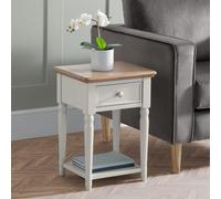 Provence Lamp Table - 1 Drawer - Grey
