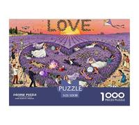 Provence Lavender Bee Panic Wooden Jigsaw Puzzle Waterproof 1000 Piece Puzzles for Adults Challenging And Brainteasing Games