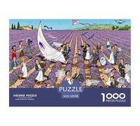 Provence Lavender Wedding Dress Wooden Jigsaw Puzzle Waterproof 1000 Piece Puzzles for Adults Fun Home Decoration