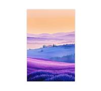 Provence Watercolor Poster Provence Travel Print France Wall Art Decor Lavender Field Landscape French Countryside Scene Print Unframe 20x30inch