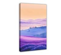 Provence Watercolor Poster Provence Travel Print France Wall Art Decor Lavender Field Landscape French Countryside Scene Print Frame 16x24inch