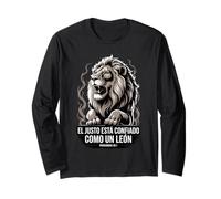 Proverbio 28:1 Spanish “El Justo Está Confiado Como un León” Long Sleeve T-Shirt