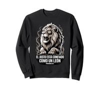 Proverbio 28:1 Spanish “El Justo Está Confiado Como un León” Sweatshirt