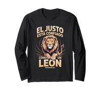 Proverbios 28:1 “Confiado Como un León” Spanish Bible Verse Long Sleeve T-Shirt