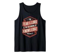 Proverbs 1:7 Fear of the Lord Christian Bible Verse Tank Top
