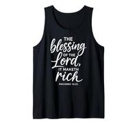 Proverbs 10:22 Blessing of The Lord Scripture Faith Prayer Tank Top