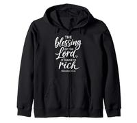Proverbs 10:22 Blessing Of The Lord Scripture Faith Prayer Zip Hoodie