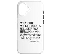 Proverbs 10 24 What Wicked Dreads Righteous Desire Bible God Case for iPhone 16