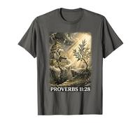 Proverbs 11:28 Trust in God Christian Bible Art T-Shirt