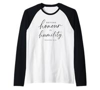 Proverbs 15:33 Before Honour is Humility Scripture Bible God Raglan Baseball Tee