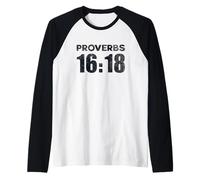 Proverbs 16:18 Pride Before Fall Humility Verse Raglan Baseball Tee