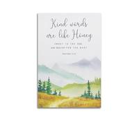 Proverbs 16 24 Kind Words Scripture (1) Cover Poster Art Canvas Gift for Friends Or for Your Own Use Bedroom Living Room Decoration AestheticUnframe-style 16x24inch(40x60cm)