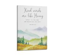 Proverbs 16 24 Kind Words Scripture (1) Cover Poster Art Canvas Gift for Friends Or for Your Own Use Bedroom Living Room Decoration AestheticFrame-style 16x24inch(40x60cm)
