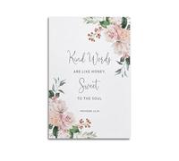 Proverbs 16 24 Kind Words Scripture (2) Cover Poster Art Canvas Gift for Friends Or for Your Own Use Bedroom Living Room Decoration AestheticUnframe-style 16x24inch(40x60cm)