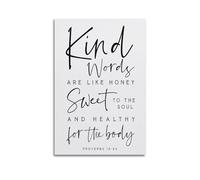 Proverbs 16 24 Kind Words Scripture (3) Cover Poster Art Canvas Gift for Friends Or for Your Own Use Bedroom Living Room Decoration AestheticUnframe-style 08x12inch(20x30cm)