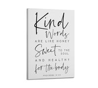 Proverbs 16 24 Kind Words Scripture (3) Cover Poster Art Canvas Gift for Friends Or for Your Own Use Bedroom Living Room Decoration AestheticFrame-style 24x36inch(60x90cm)