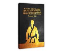 Proverbs 16 32 Slow Anger Art Wall Decoration Poster Family Bar Restaurant Garage Cafe Art Sign Gift 24x36inch(60x90cm)