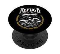 Proverbs 18 10 The Name of the Lord is a Strong Tower Bible PopSockets Adhesive PopGrip