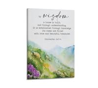 Proverbs 24 3 By Wisdom ScriptureCanvas Poster Wall Art Poster for Room Living Room Study Aesthetics And DecorationFrame-style 16x24inch(40x60cm)