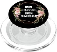 Proverbs 27:17 27 17 God Jesus Religious Iron Sharpens Iron PopSockets PopGrip for MagSafe