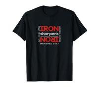 Proverbs 27:17 Religious Motivational - Iron Sharpens Value Graphic T-Shirt